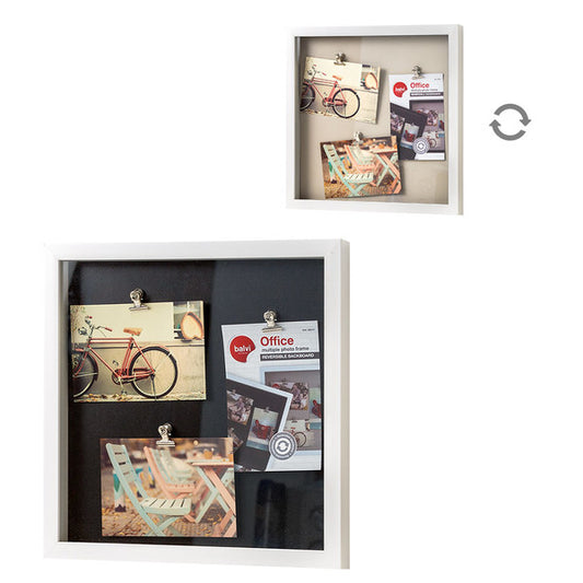 Portafoto multiplo a bacheca con mollette "Office x3"