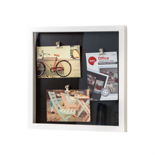 Carica l'immagine nel visualizzatore di Gallery, Portafoto multiplo a bacheca con mollette "Office x3"