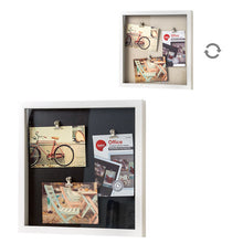 Carica l'immagine nel visualizzatore di Gallery, Portafoto multiplo a bacheca con mollette "Office x3"
