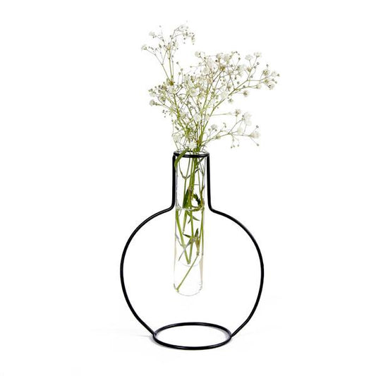 Vaso silhouette con provetta in vetro