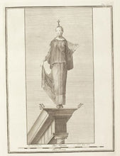 Carica l'immagine nel visualizzatore di Gallery, Incisione d'antiquariato "Antichità di Ercolano Esposte: Frammento pittura con donna velata"