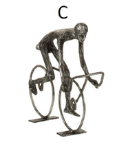 Carica l'immagine nel visualizzatore di Gallery, Scultura in metallo "Ciclisti" (acquistabile anche singolarmente)