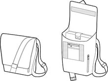 Carica l'immagine nel visualizzatore di Gallery, Borsa a tracolla verticale portacomputer 15" in tessuto "Smemo diagonal Slim Bag" Fargo