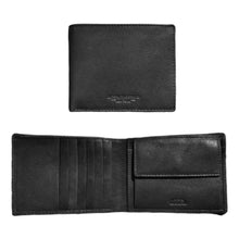 Carica l'immagine nel visualizzatore di Gallery, Portafogli da uomo in pelle con 6 slot portacarte orizzontali, portaspicci e RFID "Oregon" A. G. Spalding & Bros nero