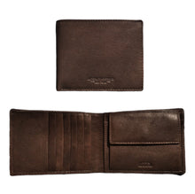 Carica l'immagine nel visualizzatore di Gallery, Portafogli da uomo in pelle con 6 slot portacarte orizzontali, portaspicci e RFID "Oregon" A. G. Spalding & Bros