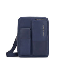 Carica l'immagine nel visualizzatore di Gallery, Borsello in pelle porta iPad con RFID e tasca per CONNEQU Ronnie Piquadro blu