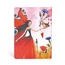 Carica l'immagine nel visualizzatore di Gallery, Quaderno midi a righe a copertina rigida con elastico "Campo di Papaveri"