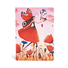 Carica l'immagine nel visualizzatore di Gallery, Quaderno midi a righe a copertina rigida con elastico "Campo di Papaveri"