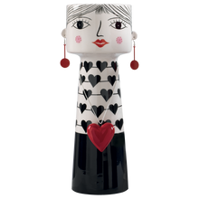Carica l'immagine nel visualizzatore di Gallery, Vaso portafiori in ceramica "Donna con orecchini"