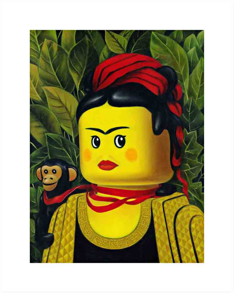 Grafica di Stefano Bolcato "SCIMMIA E NASTRO - FRIDA KAHLO"
