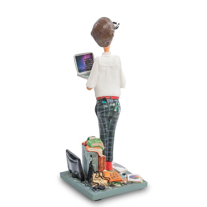 Scultura in resina Guillelmo Forchino "The computer Expert"