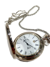 Carica l'immagine nel visualizzatore di Gallery, Orologio da tasca a doppia cassa in metallo con datario
