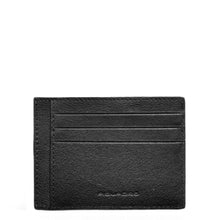 Carica l'immagine nel visualizzatore di Gallery, Bustina porta carte di credito in pelle Blacksquare Piquadro nero