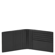 Carica l'immagine nel visualizzatore di Gallery, Portafogli da uomo in tessuto e pelle con 12 slot portacarte Pulse Piquadro nero