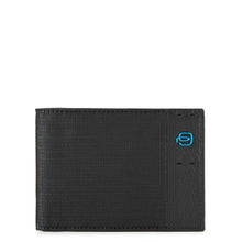 Carica l'immagine nel visualizzatore di Gallery, Portafogli da uomo in tessuto e pelle con 12 slot portacarte Pulse Piquadro nero