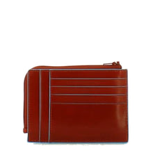 Carica l'immagine nel visualizzatore di Gallery, Bustina portamonete, documenti e carte di credito Blue Square Piquadro cuoio