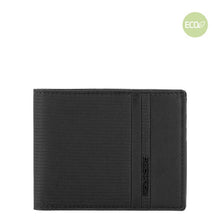 Carica l'immagine nel visualizzatore di Gallery, Portafoglio piccolo uomo con portabadge estraibile e RFID Woody Piquadro nero