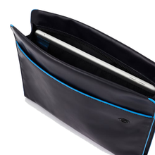 Carica l'immagine nel visualizzatore di Gallery, Pochette in pelle porta iPad® "Blue Square" Piquadro nero