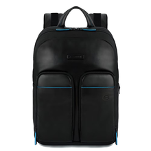 Carica l'immagine nel visualizzatore di Gallery, Zaino in pelle portacomputer 13" Revamp Bluesquare Piquadro nero