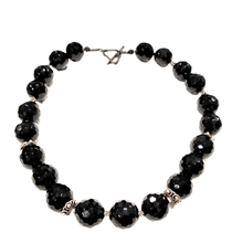 Carica l'immagine nel visualizzatore di Gallery, Collana girocollo in maxisfere di onice con elementi in argento