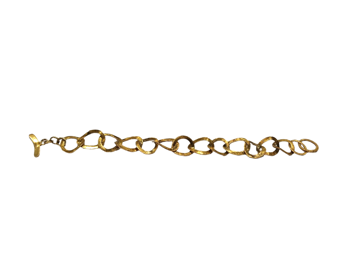 Bracciale in argento placcato oro satinato