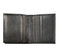Carica l'immagine nel visualizzatore di Gallery, Portafogli piccolo verticale in pelle senza portaspicci "Carraro" nero
