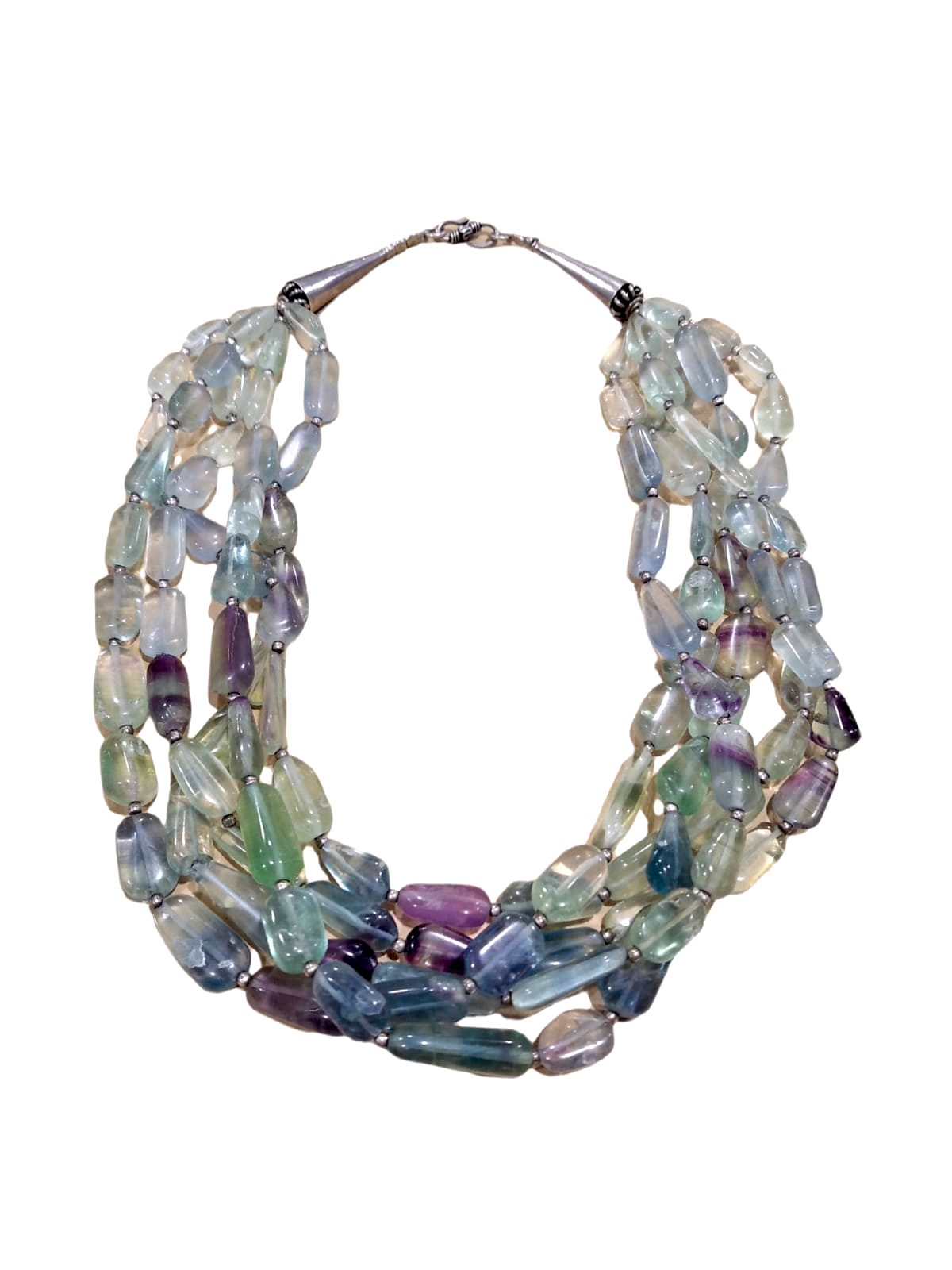 Collana girocollo in quarzo e argento