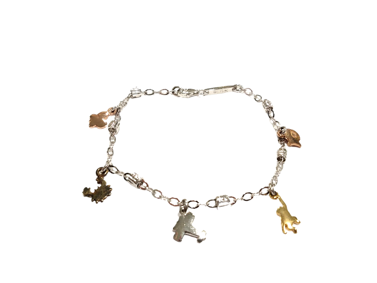 Bracciale in argento con charms "Stile Prezioso"