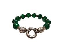 Carica l'immagine nel visualizzatore di Gallery, Bracciale in agata con chiusura ad anello in argento