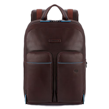 Carica l'immagine nel visualizzatore di Gallery, Zaino in pelle portacomputer 13" Revamp Bluesquare Piquadro mogano