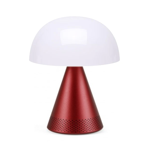 Lampada led portatile grande con speaker "Mina L Audio" Lexon rosso