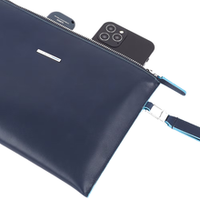 Carica l'immagine nel visualizzatore di Gallery, Pochette uomo sottile porta iPad®mini blu