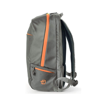 Carica l'immagine nel visualizzatore di Gallery, Zaino portacomputer 15" fastcheck in tela cerata Blackout InTempo grigio arancio