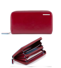 Carica l'immagine nel visualizzatore di Gallery, Portafogli donna in pelle a soffietto con zip e RFID Bluesquare Piquadro