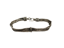 Carica l'immagine nel visualizzatore di Gallery, Bracciale in argento a quattro fili coda di topo