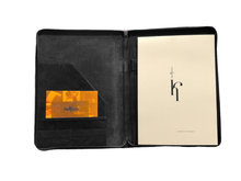 Carica l'immagine nel visualizzatore di Gallery, Portablocco in pelle bottalata con interno scamosciato "Delta Markiaro" nero