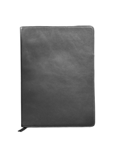 Carica l'immagine nel visualizzatore di Gallery, Portablocco in pelle bottalata con interno scamosciato "Delta Markiaro" nero