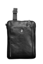 Carica l'immagine nel visualizzatore di Gallery, Borsello piatto a tracolla in ecopelle "Project" Beverly Hills Polo Club NERO