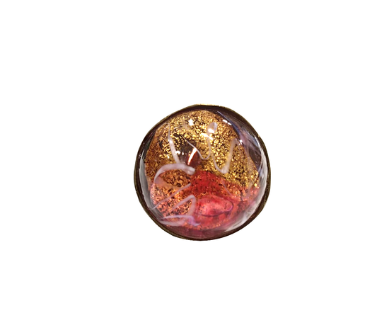 Anello in ottone con cabochon in murrina