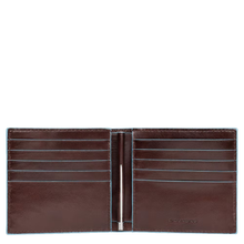 Carica l'immagine nel visualizzatore di Gallery, Portafogli in pelle con fermasoldi Bluesquare Piquadro mogano