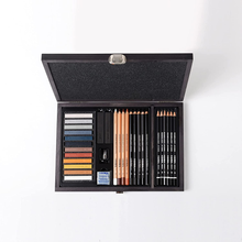 Carica l'immagine nel visualizzatore di Gallery, Cofanetto in legno con 31 pezzi matite e stick per schizzo "Drawing Set" LYRA