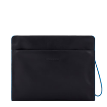 Carica l'immagine nel visualizzatore di Gallery, Pochette in pelle porta iPad® "Blue Square" Piquadro nero