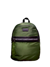 Carica l'immagine nel visualizzatore di Gallery, Zaino in tessuto tecnico ed ecopelle portapc 15,6" "CULT" VERDE
