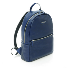 Carica l'immagine nel visualizzatore di Gallery, Zaino in pelle portacomputer 14" Round Soft Tech A.G. Spalding & Bros blu