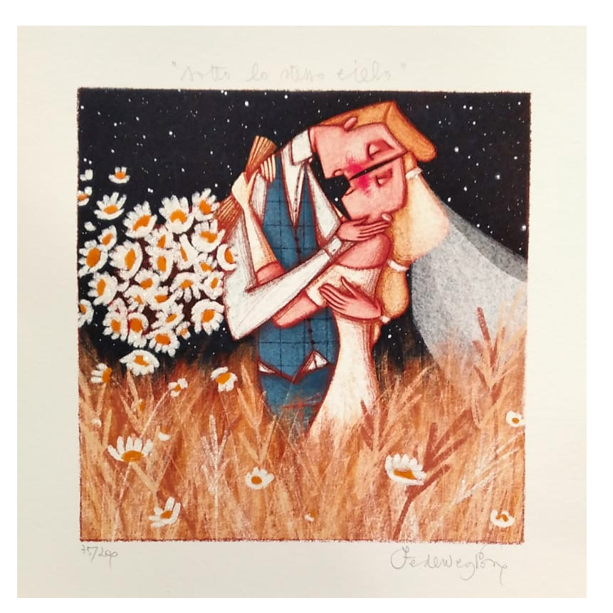 Grafica di Federica Porro "Sotto lo stesso cielo"
