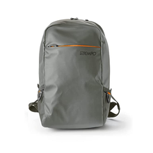 Carica l'immagine nel visualizzatore di Gallery, Zaino portacomputer 15" fastcheck in tela cerata Blackout InTempo grigio/arancio