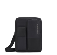 Carica l'immagine nel visualizzatore di Gallery, Borsello in pelle porta iPad con RFID e tasca per CONNEQU Ronnie Piquadro nero