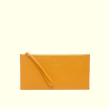 Carica l'immagine nel visualizzatore di Gallery, Pochette a busta in pelle Tiffany A. G. Spalding & Bros mostarda