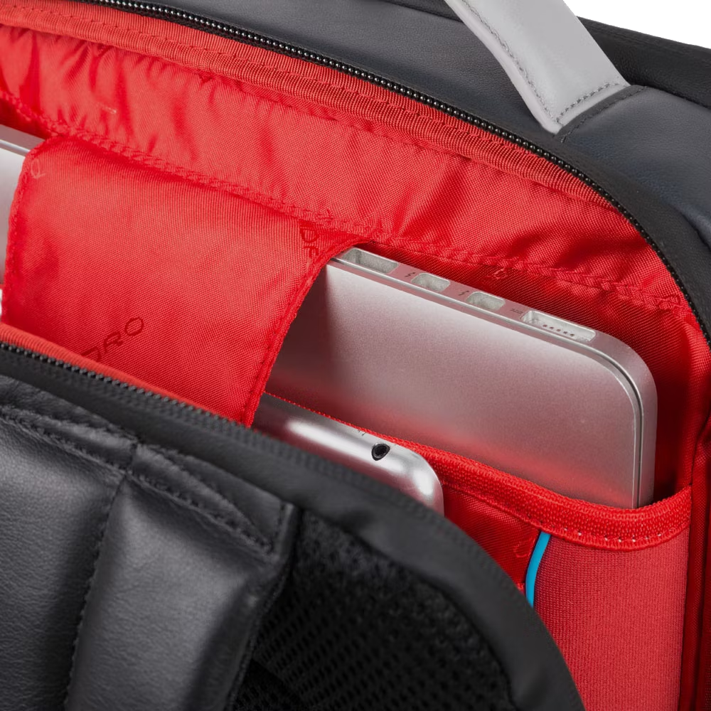 Zaino portapc 15,6" in pelle con cavo antifurto Urban Piquadro