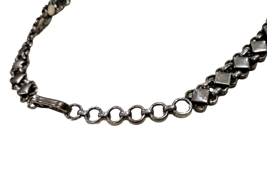 Collana girocollo/chocker con pendenti a triangolo in argento 925